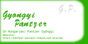 gyongyi pantzer business card
